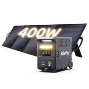 Solarplay Portable Power Station 3600W Peak 6600W 3840Wh LiFePO4 Solar Generator with 400W Solar Panel for RV Home Backup Camping 15 Outputs