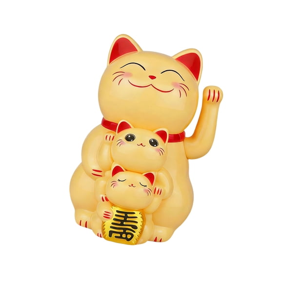 Solars Power Waving Cats Ornament Solars Fortunes Cats Statue Decorations Lovely Beckoning for Car Home Decors