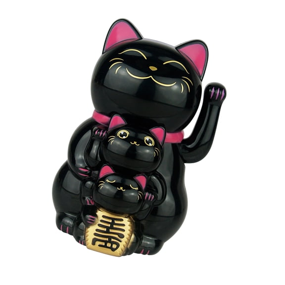 Solars Power Waving Cats Ornament Solars Fortunes Cats Statue Decorations Lovely Beckoning for Car Home Decors