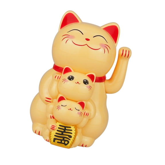 Solars Power Waving Lucky Cats Ornament Solars Fortune Cats Statue Decorations