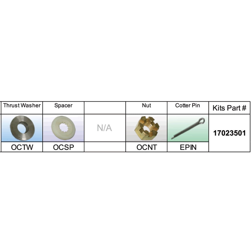 Propeller Installation Hardware Kit For BRP, Johnson, Evinrude, OMC Stern Drive 90-300HP