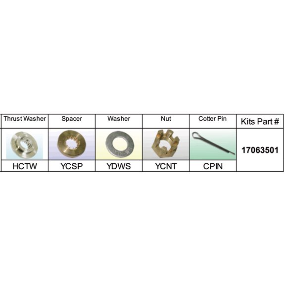 Solas 17063501 HC-PKT Propeller Kit for Honda 35-60HP