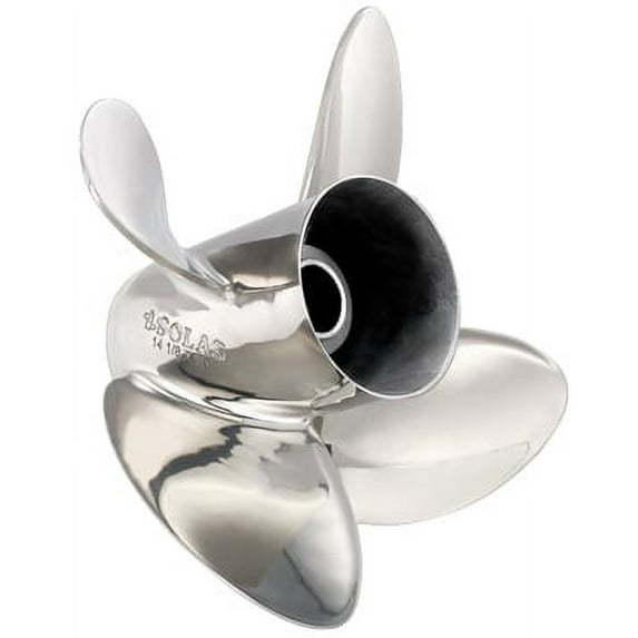 Solas Rubex 9573-153-20 L4, Stainless Steel Interchangeable Hub 4-Blade Propeller