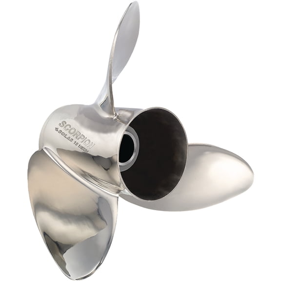Solas Rubex S3 9561-151-25, Stainless Steel Interchangeable Hub Propeller