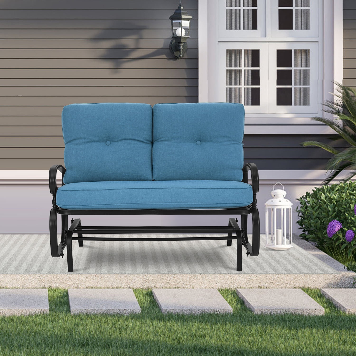 Solaura Outdoor Patio Glider Bench Swing Loveseat Barbados Ubuy