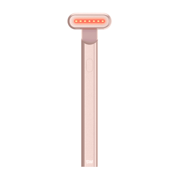 Solawave 4-in-1 Red Light Therapy Skincare Wand - Facial Massage, Galvanic Current, and Warmth - for Face & Neck - FDA Cleared