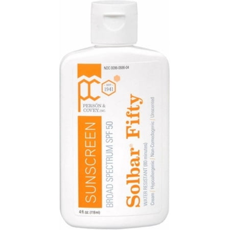 Solbar Fifty Sunscreen Water Resistant Cream Spf 50 Unscented 4oz 7-Pack