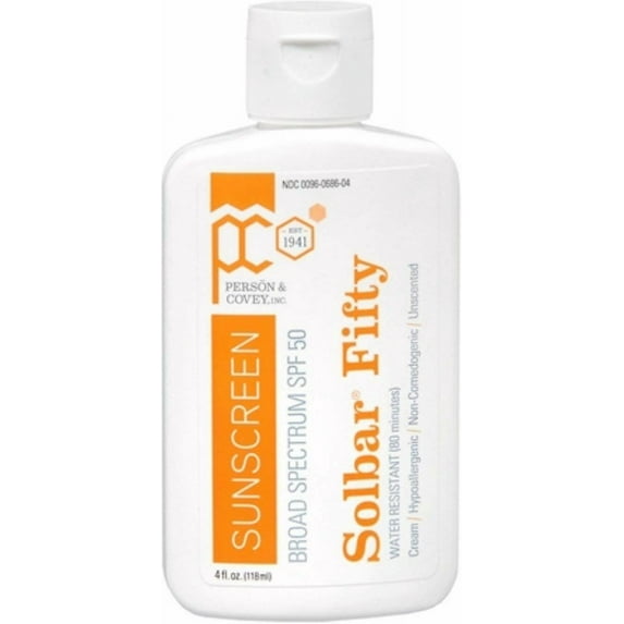 Solbar Fifty Sunscreen Water Resistant Cream Spf 50 Unscented 4oz 7-Pack