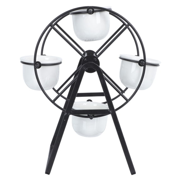 Sold 1 Set of Decorative Flowerpots Ferris Wheel Shaped Flower Pots for Desktop