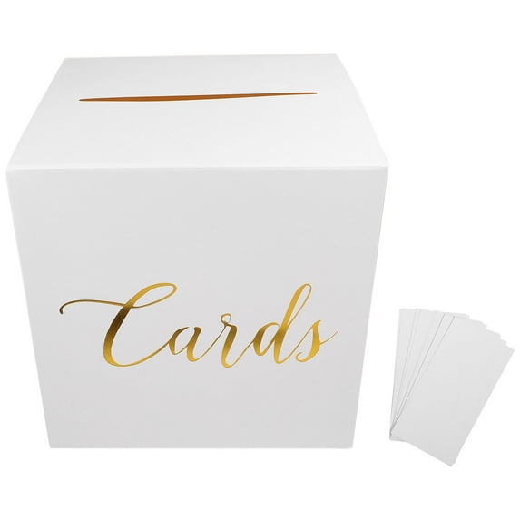 WEAVILUX 1 Set of Wedding Card Container White Paper to Collect Cards for Friends