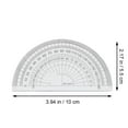 thumbnail image 1 of 10pcs Clear Plastic Protractors 180 Degree Angle Measurement Tools for Students School Office Math Supplies, 1 of 6