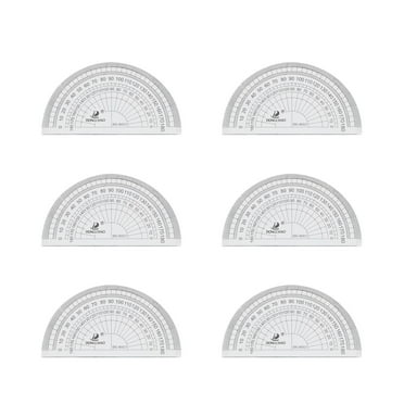 Sold 10pcs Clear Plastic Protractor Math Protractor 180 Degrees Protractor For Angle Measurement Student School Office Supply