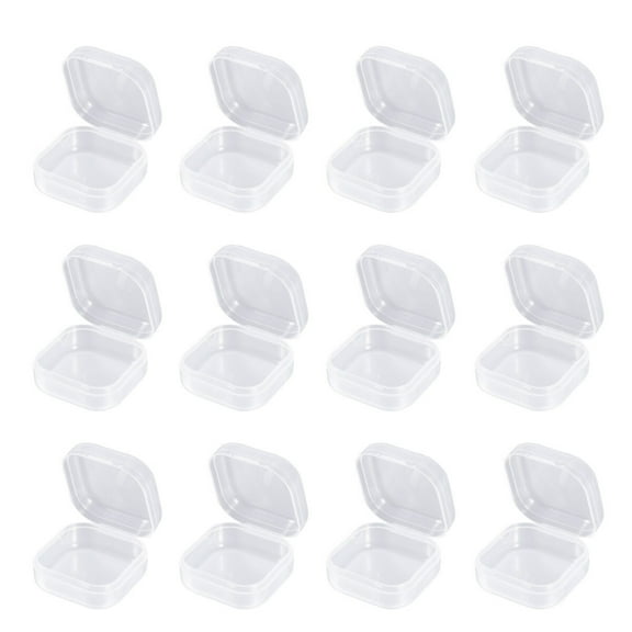 WEAVILUX small item storage box Storage Boxes Clear 12pcs Secure Contents Outdoor Use Multipurpose