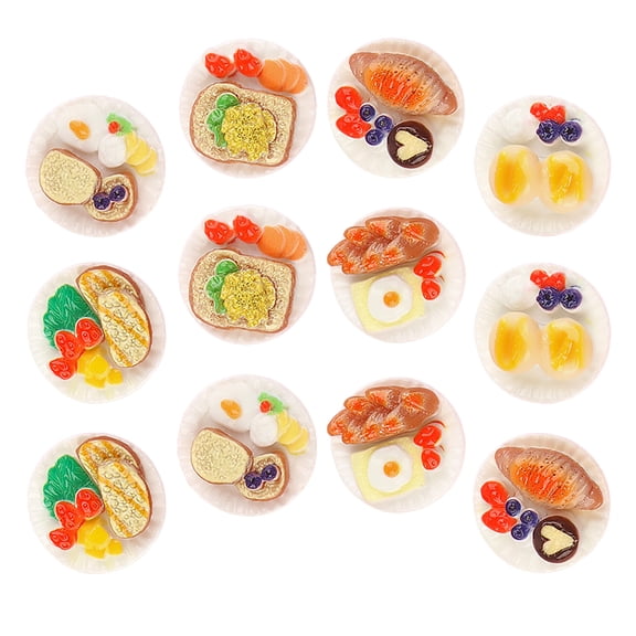 24pcs Miniature Food Models for Dollhouse, Realistic Snack Props, Mixed Style Fake Food Set for Collectors and Decor