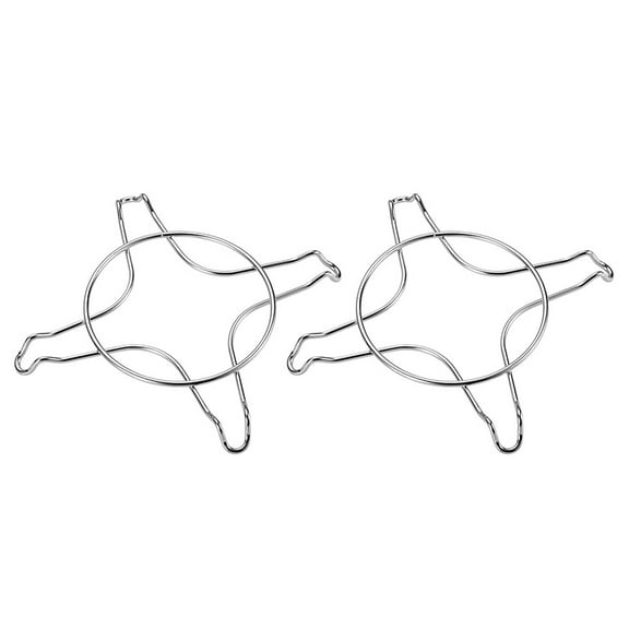 Sold 2pcs Stainless Steel Gas Stove Racks Nonslip Stove Support Racks Stove Accessories (Silver)