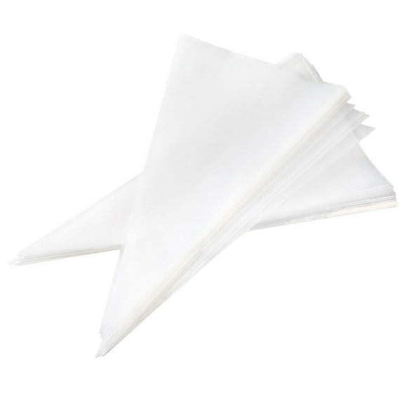 WEAVILUX 50 Pcs Transparent Disposable Piping Bags for Cake Decorating, Cookies, Biscuits, and Pastry Use