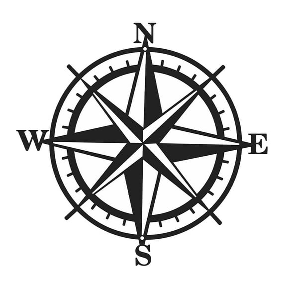 Sold Compass Shaped Decor Outdoor Indoor Craft Wall Art Craft Compass Wall Decor