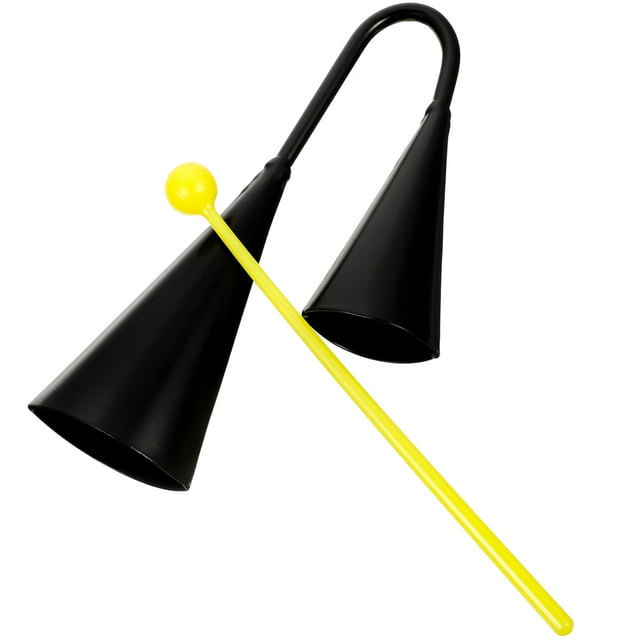 Sold Metal Cowbells Durable Calling Bell Black Musical Instrument for