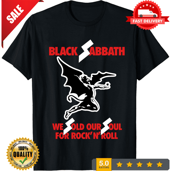 Sold Our Soul Rock Tribute Graphic Shirt Men’s Retro Music Inspired Black Tee, LIMITED EDITION-TH66077