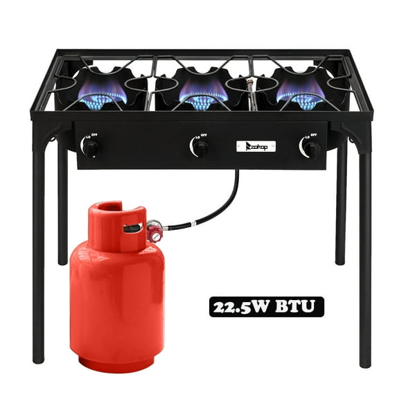 Sold Out! 3-Burner Propane Gas Outdoor Stove with Removable Legs