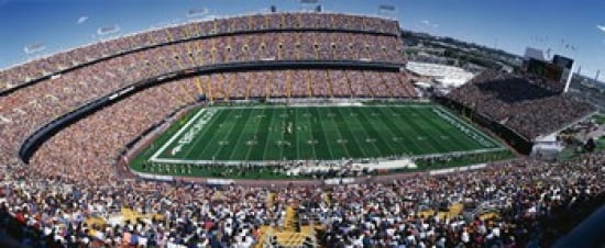 Sold Out Crowd at Mile High Stadium Canvas Art - Panoramic Images (30 x 13)