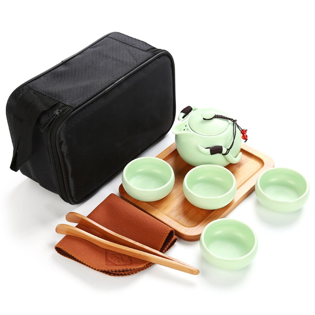 Sold Portable Travel Tea Set Porcelain Kung Fu Tea Ware with a Teapot ...