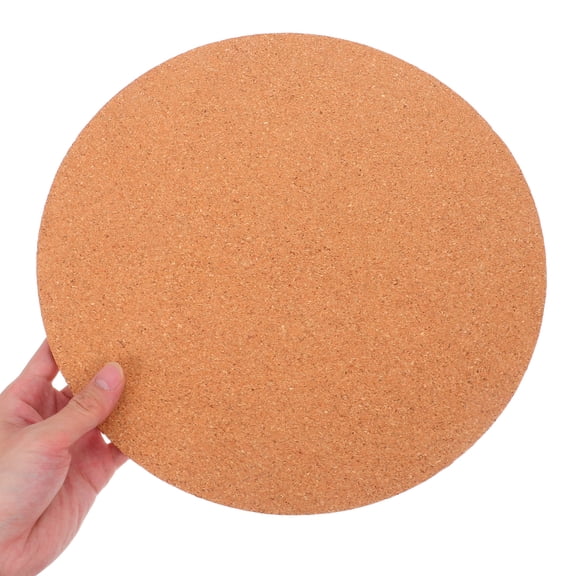EXCEART 12 Inch Round Natural Cork Bulletin Board Set Self Adhesive Memo Surface for Office Wall Organization Photo Display DIY Crafts