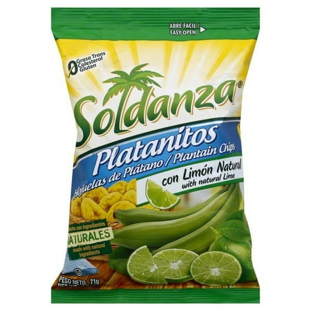 Soldanza Plantain Chips Lime, 2.5 oz