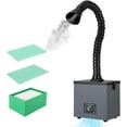 thumbnail image 1 of Solder Fume Extractor,Powerful 100W Suction,Low Noise High Efficiency Fume Removal, 3-Stage Filtration System for Engraving Cutting, Soldering Iron, 3D Printing, Nail Salon, 99.9% Purification Rate, 1 of 7