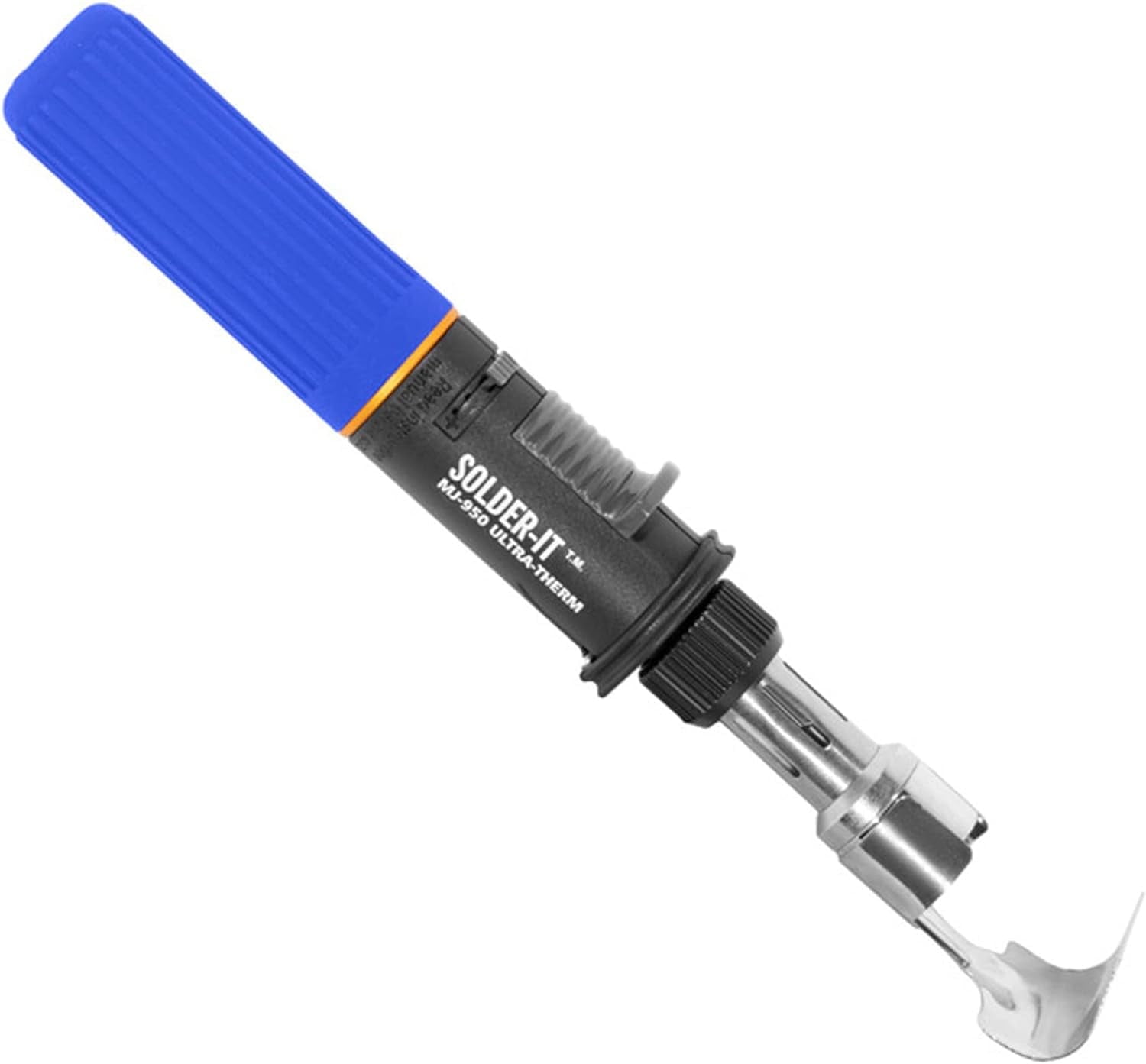 Solder-It Blue Ultra Therm Flameless Heat Gun (MJ-950) | Cordless Heat Gun with Wide Nozzle | Heavy Duty with 20 mL Butane Refill Tank | Mini Heat Gun for Crafts, Heat Shrink, and PVC Bending
