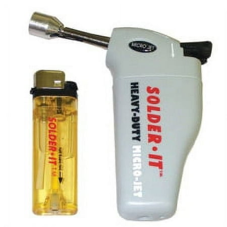 Solder-It Micro-Jet Torch (MJ-310) | Mini Butane Torch Lighter with Extended Nozzle and Child Safety Lock | Piezo Electronic Ignition | Butane Refill Blow Torch, Soldering Tool, and Grill Lighter
