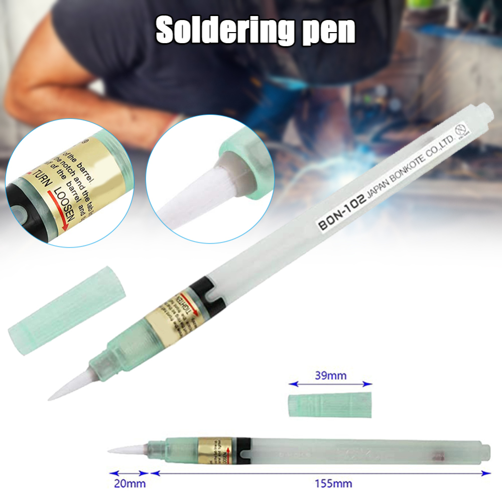 Solder Paste Flux Pen with Soft Brush Tip for PCB Board Soldering Tools