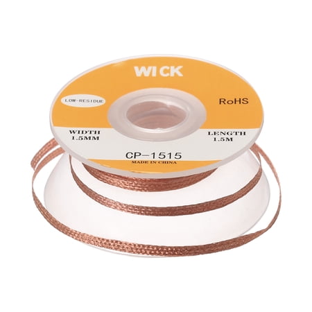 Uxcell Solder Wick Braid No-Clean Desoldering Braid for Laboratory Home 0.059 inch x 5 Feet 1 Pack