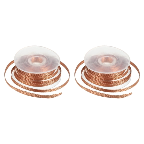 Solder Wick Braid No Clean Desoldering Wick Braid 0.12 Inch x 9.84 Feet for Electrical Components 2 Pack