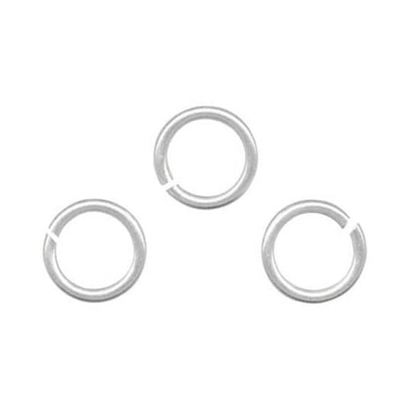 1/4" dia. Bright Silver Toned Jump Rings for all crafts, Solderable. APPROX. 150 per pack