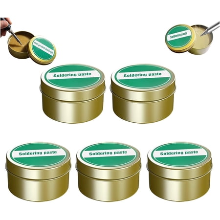 Soldering Flux Paste for Electronics, 100g No-Clean Rosin Flux for PCB Circuit Board, High-Activity Solder Flux for Precision Repair(5Pcs)