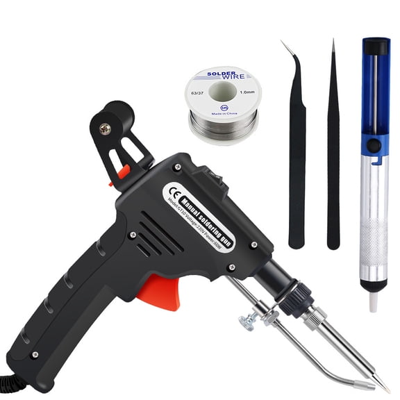 Soldering Gun Kit 60W Auto Solder Feed Hand-Held Soldering Iron Welding Gun Tool