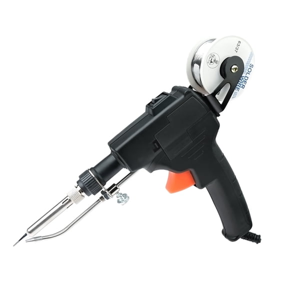 Soldering Gun Kit Industrial Automatic Solder Feeding, Temp Control Internal Heat Soldering Iron Guns with Tin Wire, Tweezers for Electronic Welding PCB Repair Rework DIY