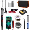 thumbnail interactive-video image 1 of ILiaiLia 90W Soldering Iron Kit – Adjustable Temperature, Desoldering Pump, 110V 1 of 2