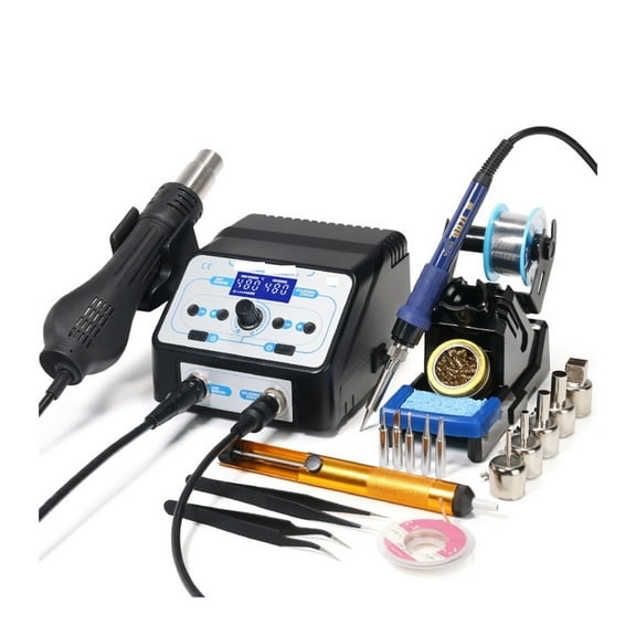 Soldering Iron,Hot Air Soldering Station DIY Digital Rework Station Phone Repair,BGA SMD Solder Tool Welding Station ,Portable