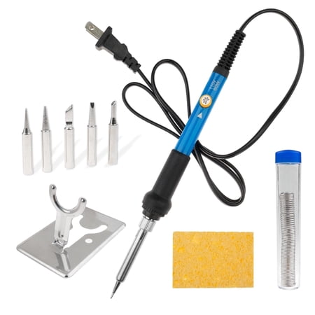 Soldering Iron Kit,60 W 110 V Fast Heat up Soldering Iron,9-in-1 Adjustable Temperature 200-450?,Soldering Welding Iron Kit for Electronics Hobby Diy