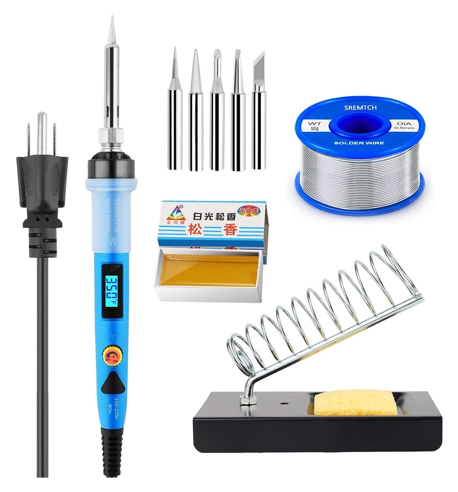Soldering Iron Kit, 80W Digital LCD Solder Adjustable Temperature