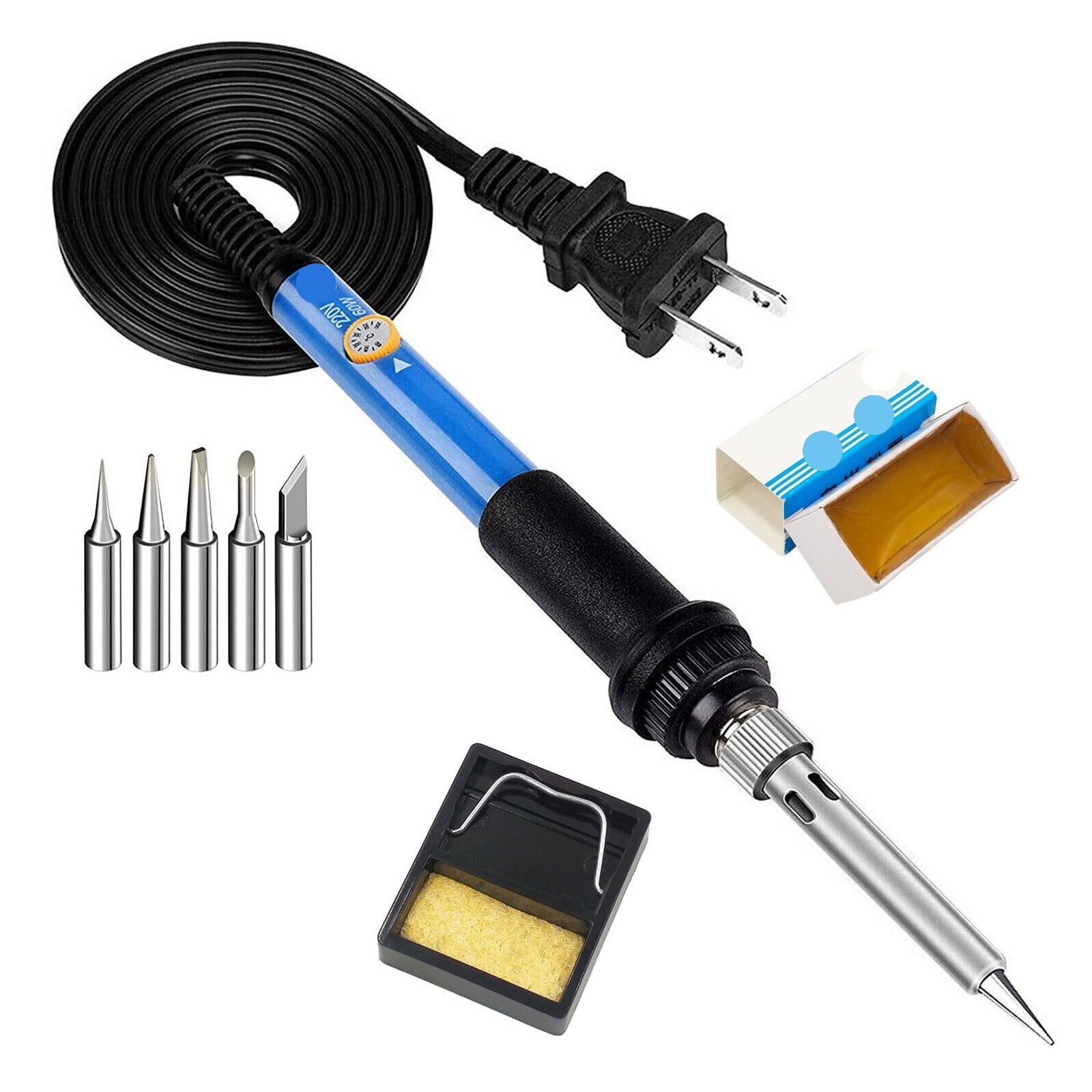 Soldering Iron Kit Weld Tool Adjustable Temperature Desoldering Pump 60W 110V