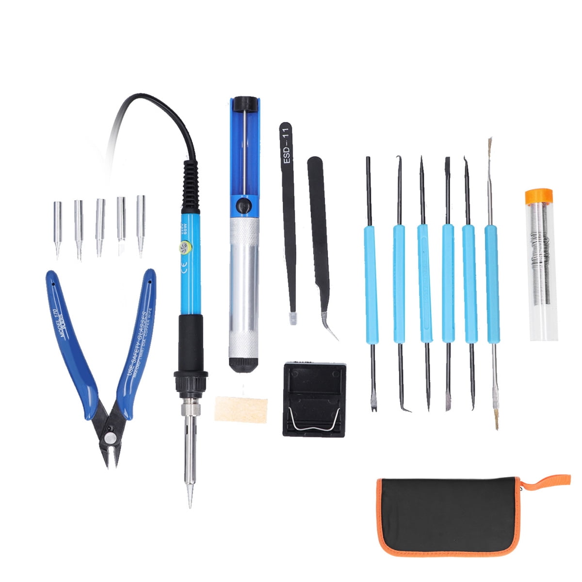 Soldering Iron Kit with Electric Soldering Iron Welding Iron Tips for DIY EnthusiastsUS Plug