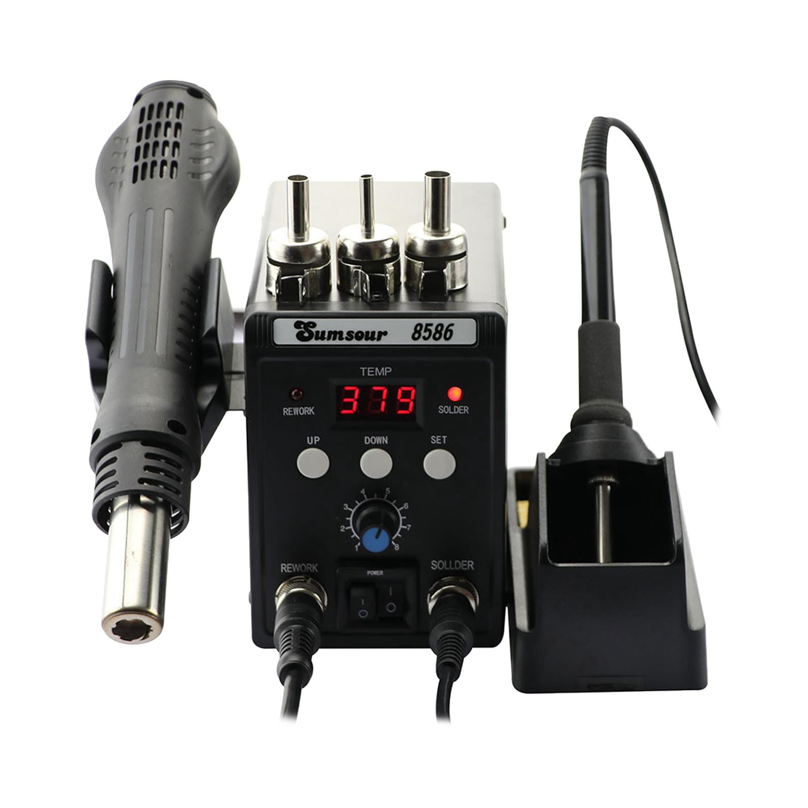 Soldering Iron Kits, 60W Soldering Station Hot Air Rework Durable ...