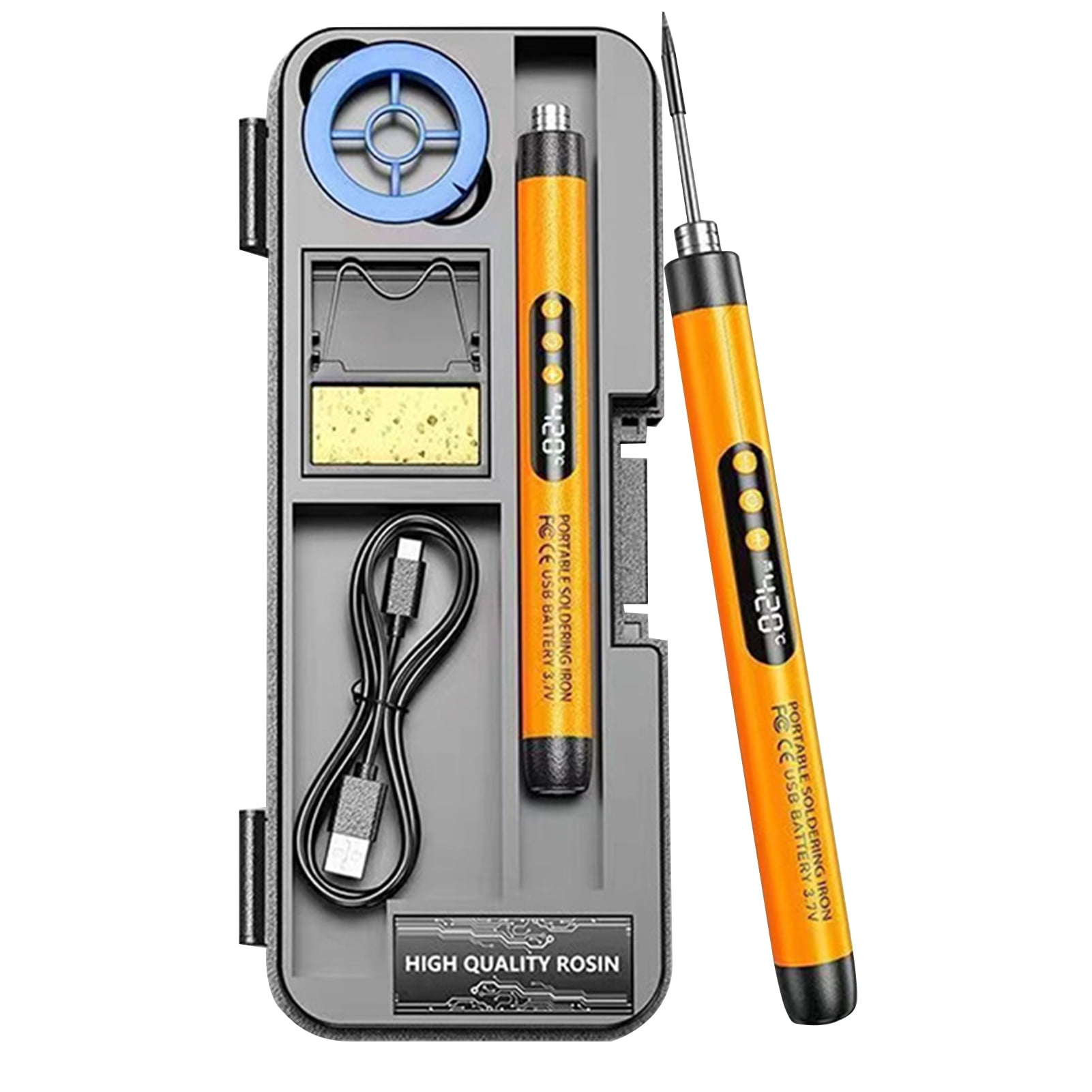 Soldering Iron Pen, 800mAh Portable Solder Iron for Electronics, Digital Display Soldering Iron Kit, Temperature Adjustable Jewelry Soldering Kit for Home