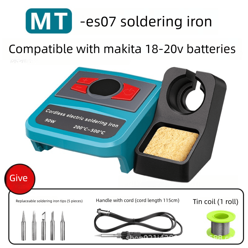 Soldering Iron Station Compatible with Ma*kita 18V Battery, Cordless Soldering Iron Kit with LCD Display, Battery Powered Soldering for DIY, Appliance Repair (Tools Only)