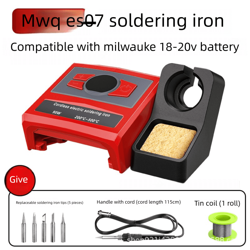 Soldering Iron Station Compatible with Mil*wa*kuee M18 18V Battery, Cordless Soldering Iron Kit with LCD Display, Battery Powered Soldering for DIY, Appliance Repair (Tools Only)