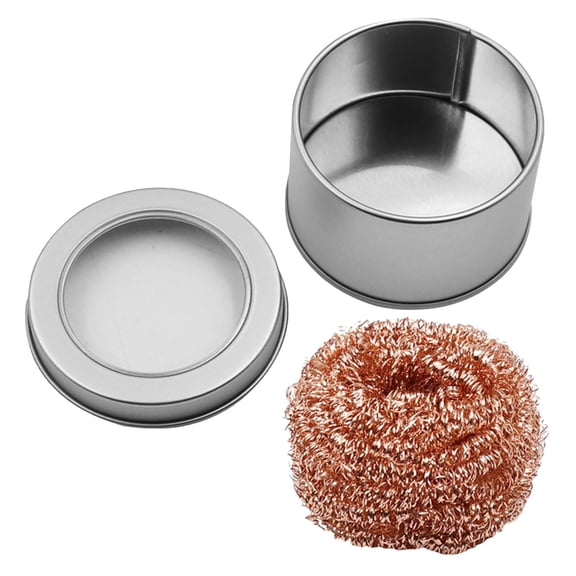 Soldering Iron Tip Cleaner, Brass Cleaning Sponge, Welding Tool Accessory, Durable Cleaning Wire Sponge, Professional Maintenance Tool for Removing Solder from Iron Heads and Tips,Silver