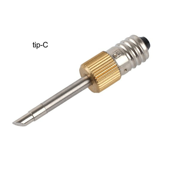 Soldering Iron Tip for E10 Interface, Copper Steel Needle for Point Line Drag Soldering, Portable Replacement Tips for Electric Iron (Tip-B/C/K)(Tip C)